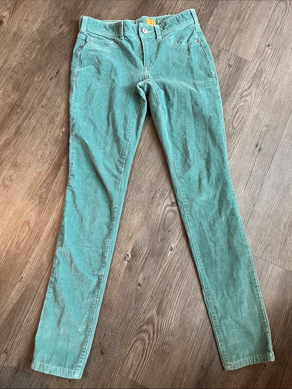 PILCRO ANTHROPOLOGIE Slim Corduroy Jeans in Teal